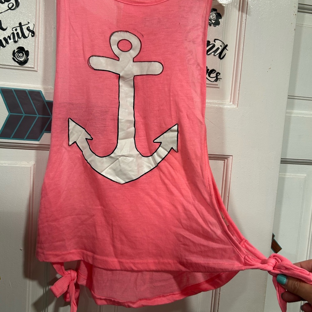 Source Unknown Coral Anchor Swim Coverup